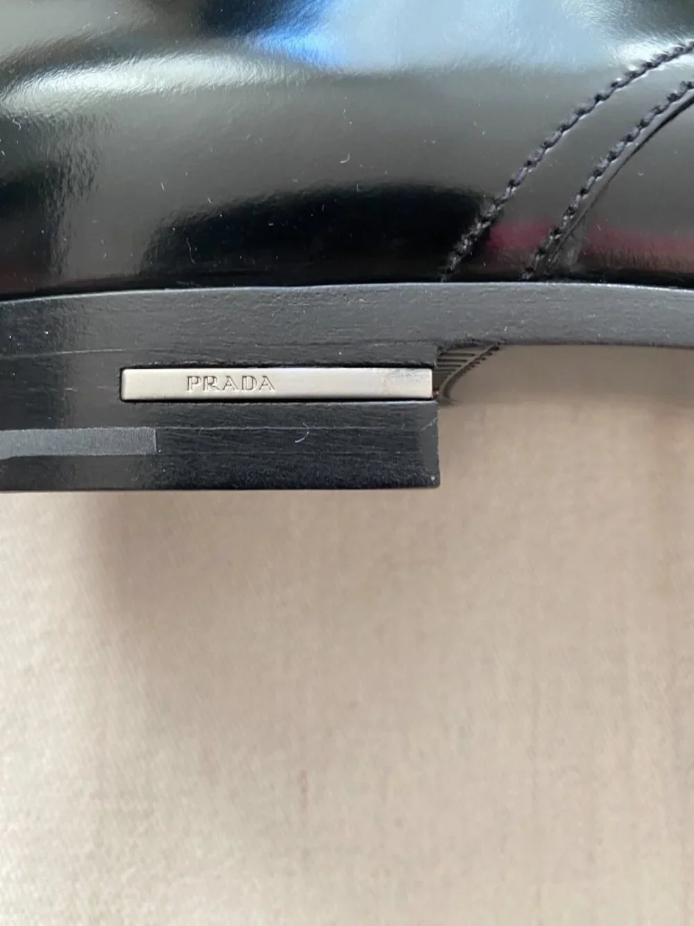 Prada Black Leather Derby Size 10.5 NWT